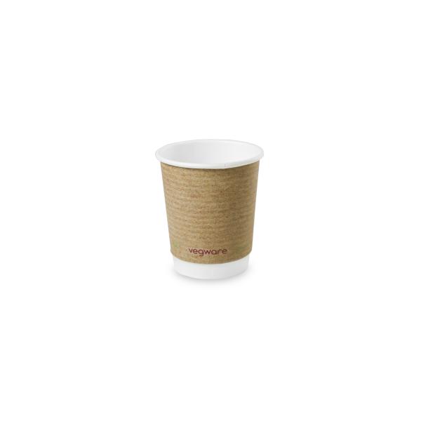 Vegware 8oz double wall brown kraft cup